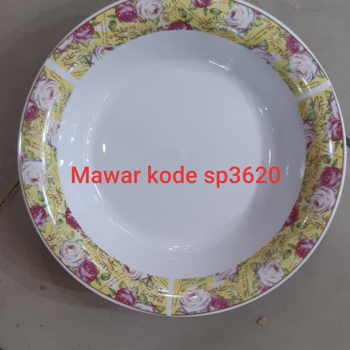 Piring Makan Cekung Mawar Melati Vicenza SP3620 12pcs