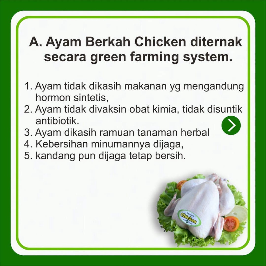 BERKAH Chicken Organik Paha Ayam 1 Kg Halal