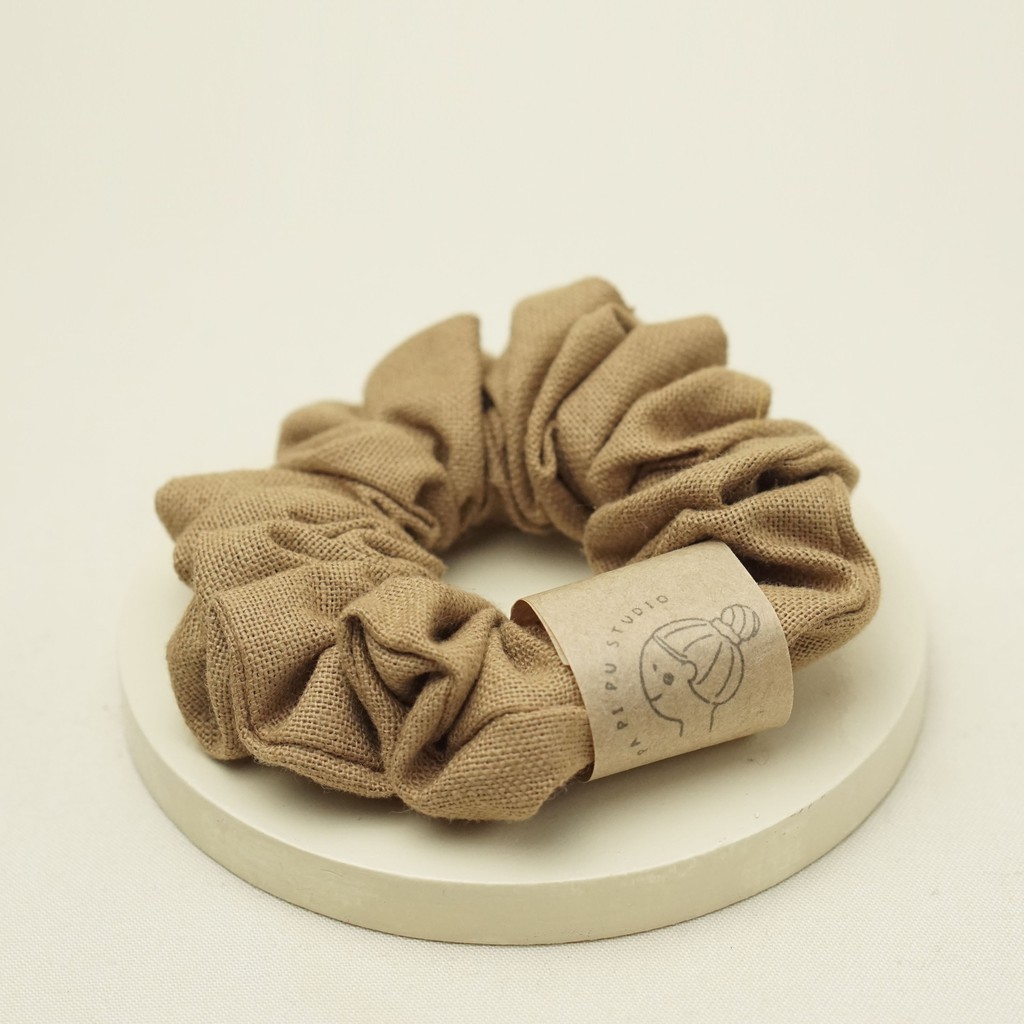 Papipu studio - scrunchies ikat rambut linen series