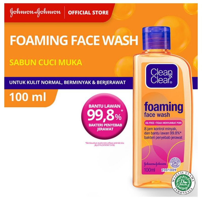 Clean &amp; Clear Foaming Facial Wash 100 ml