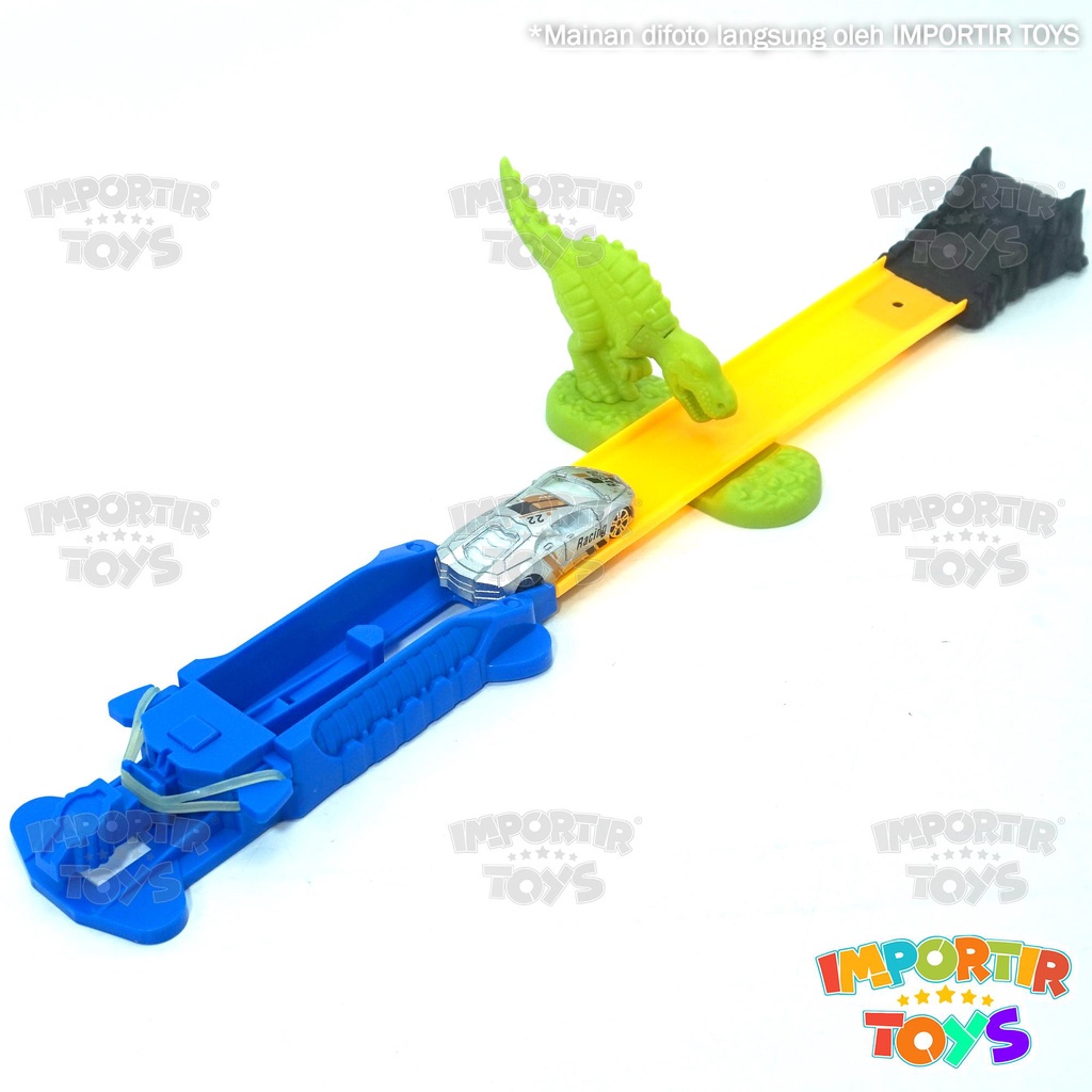 Track Racing Lintasan Mobil Diecast dengan Pelontar dan Mobil Car Toys