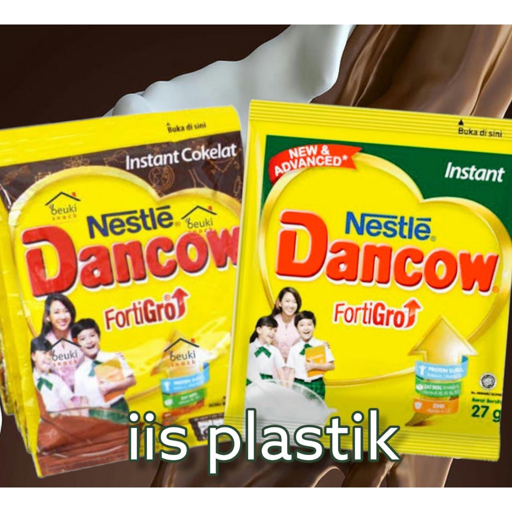 Dancow FortiGro Susu Sachet ( Renceng ) - Instant Putih Cokelat