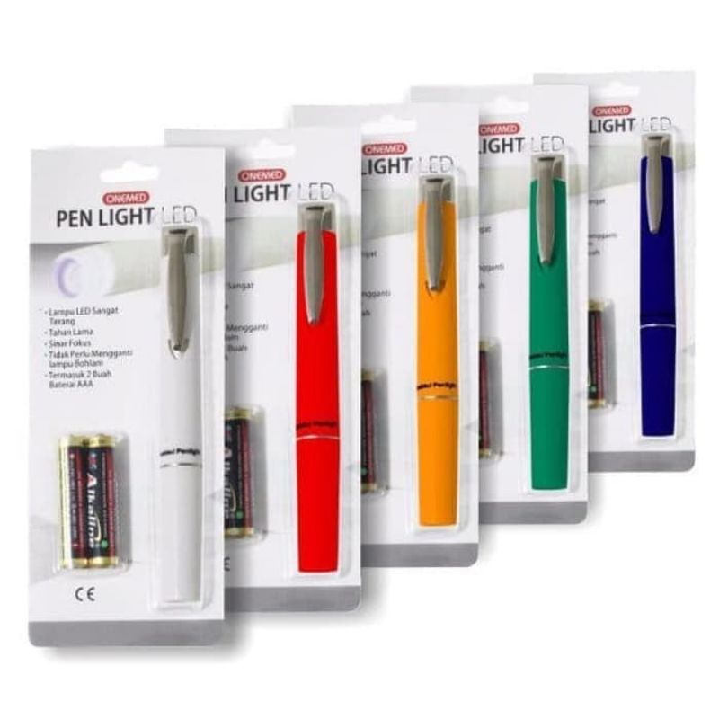 Penlight Onemed LED Include Baterai Bulpen Senter