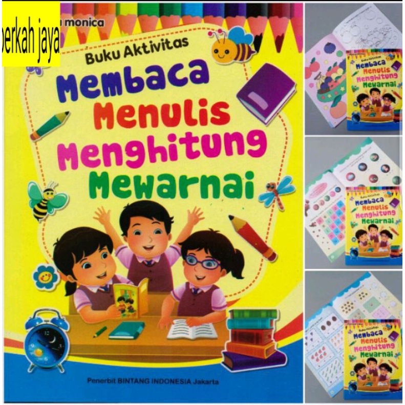 Buku anak membaca menulis menghitung dan mewarnai