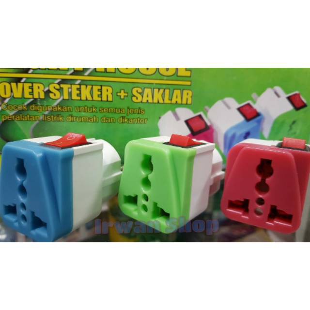 Steker Onepro SNI Swith Over steker 2 Universal SNI oversteker colokan HP serbaguna US UK TO EU PLUG