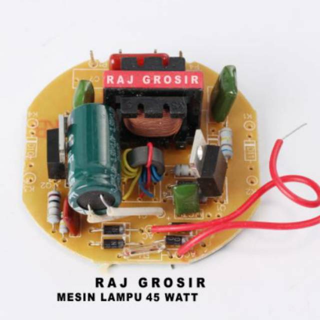 Mesin/PCB Lampu 45 Watt Elco 15 Uf