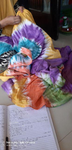 Cod Bayar Ditempat Bisa Pilih Warna Nirmala Gamis Kaos Pelangi Tiedye Batik Payung Jumbo Syari