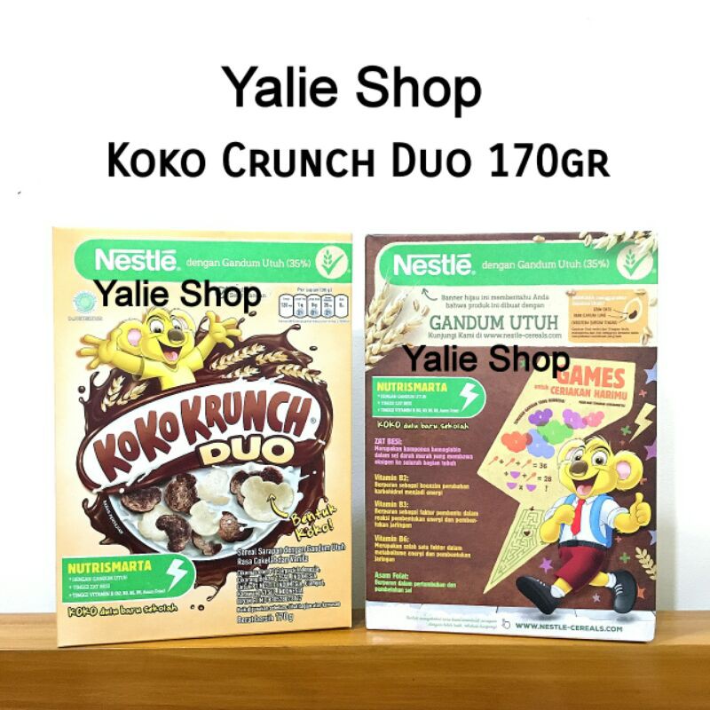 NESTLE Koko Krunch/Coco Crunch Duo Cereal 170gr Sereal Kokokran 170 gr Sereal Sarapan Cornflakes