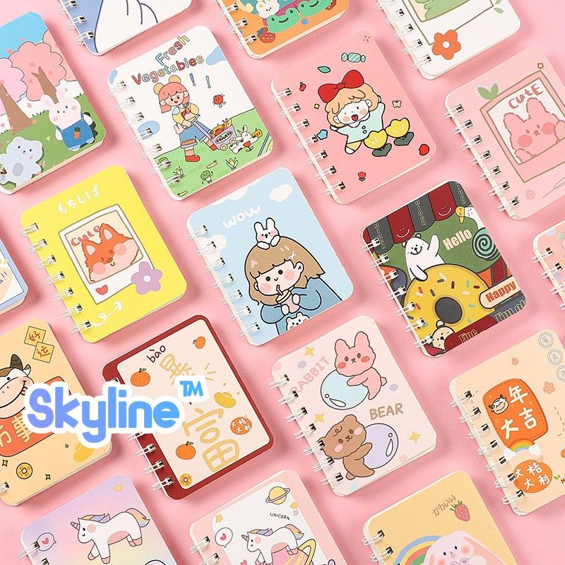 

Buku Tulis/Notebook Ukuran Mini Spiral Dengan Gambar Beragam Lucu Dan Imut Kertas Bergaris