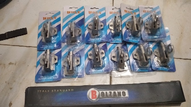 Grendel Jendela -  Slot Kunci Jendela - Grendel Otomatis - Spring Knip Bulat Jumbo