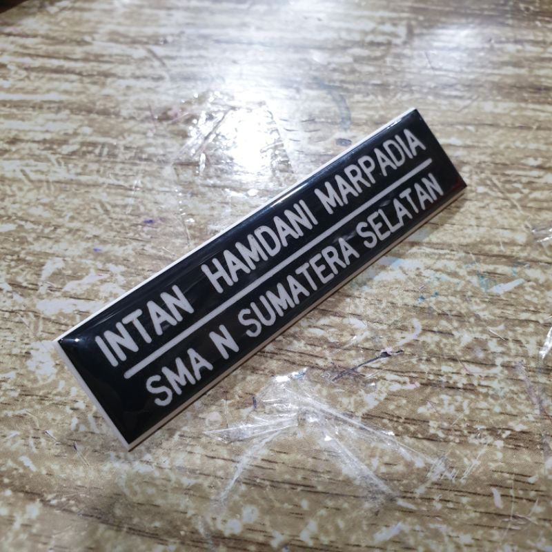 Name Tag /Nama Dada/Papan Nama Akrilik-Custom Satuan-Proses Cepat