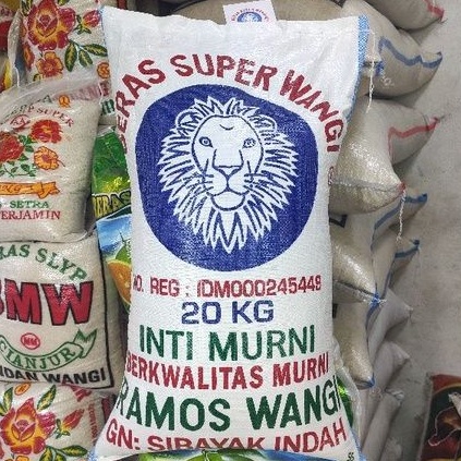 

Beras Kepala Singa Biru Ramos Wangi Inti Murni 20KG (Original 100%)