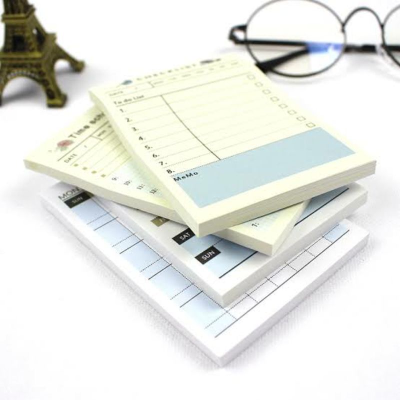 [MYUME.STORE] Pad Sticky Note Memo Jadwal Mingguan Bulanan untuk Stat-3