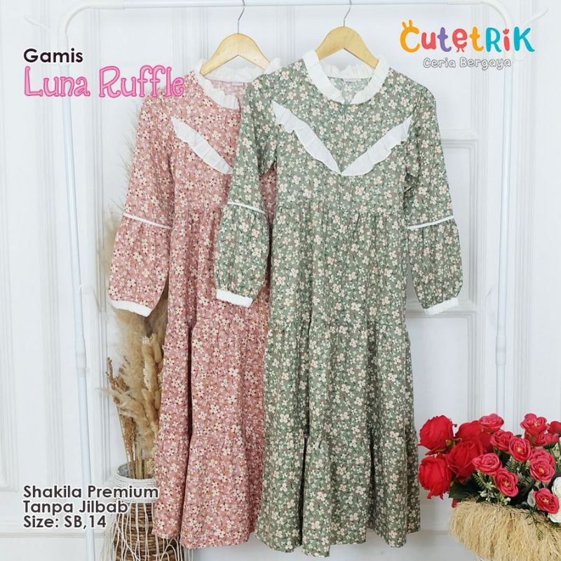Gamis Luna Cutetrik/GS-312/GS-313/Cutetrik/Gamis/Gamis Murah/Gamis anak remaja