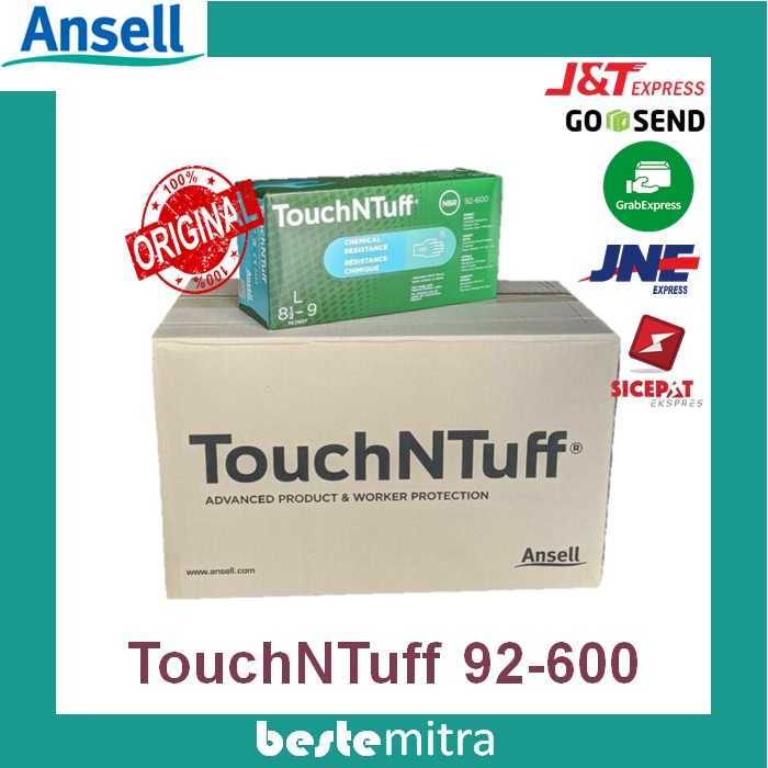 Ansell 92-600 TouchNTuff Nitrile Sarung Tangan Nitrile Safety Glove