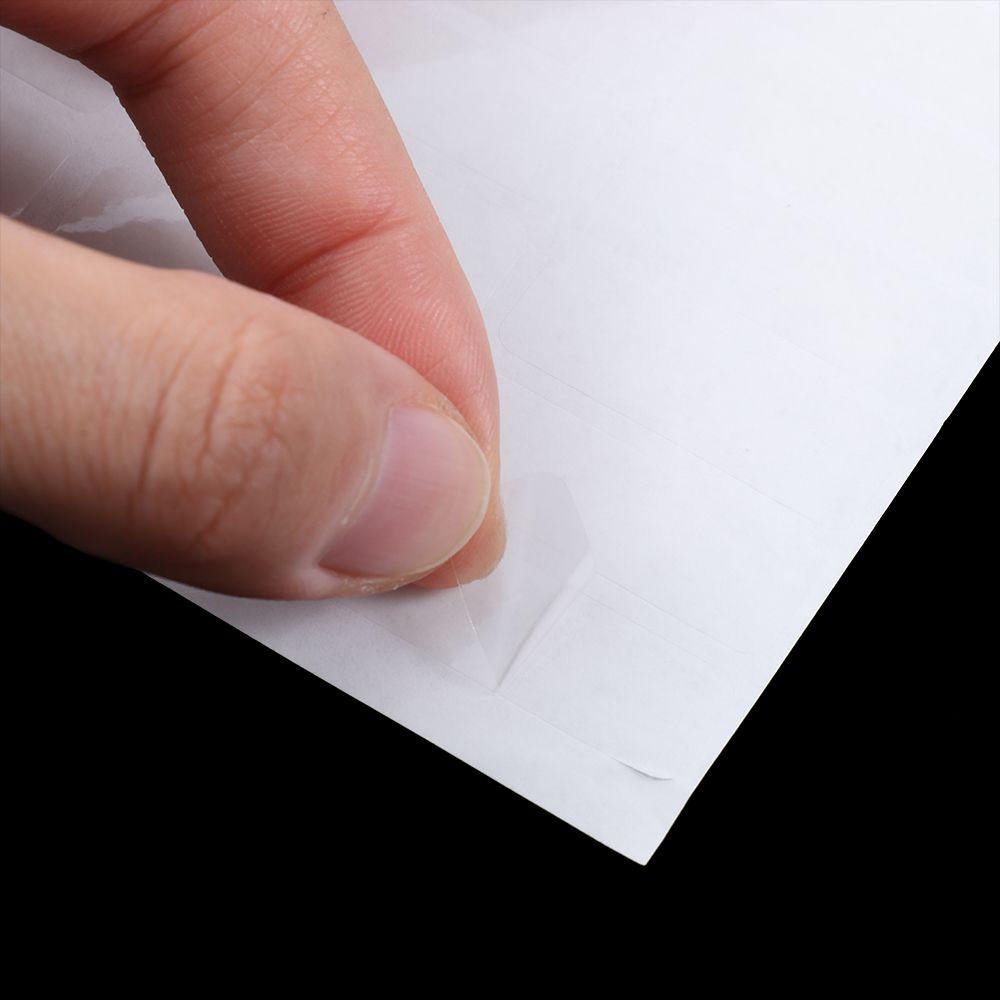 CHOOKYY 1000pcs Sealing Sticker Vinyl Label Perekat Diri PVC Transparan