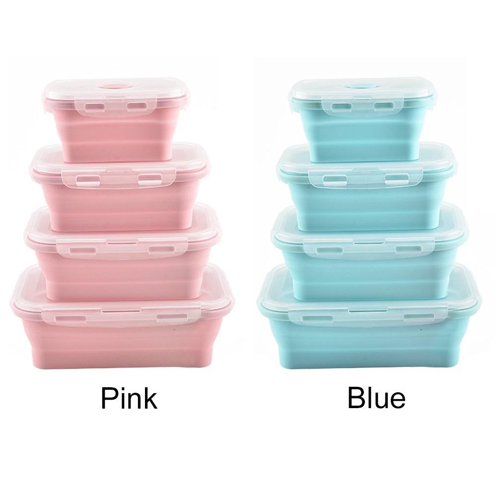 Kotak Makan Siang Lipat Silicone Lunch Box BPA Free anti pecah