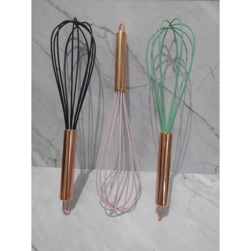 whisk silicone gg rose gold 30 / 25cm egg beater manual pengocok telur silikon kocokan silicon