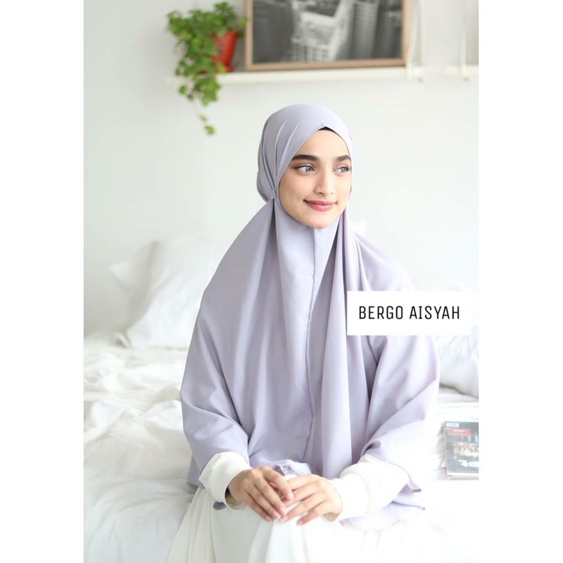 BERGO AISYAH JUMBO XL DIAMOND CREPE / HIJAB JILBAB INSTAN NON PED XL / BERGO MARYAM