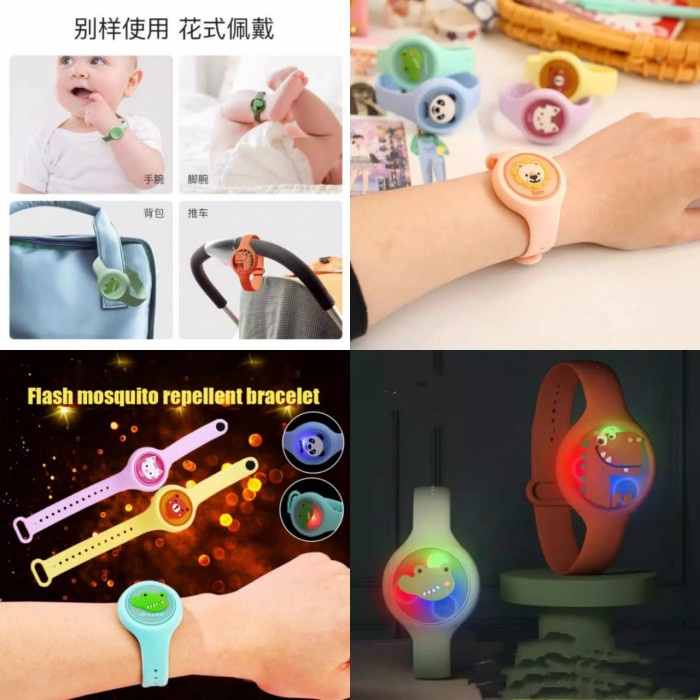 PROMO GELANG LED ANTI NYAMUK / GELANG ANAK KARAKTER LUCU / MOSQUITO