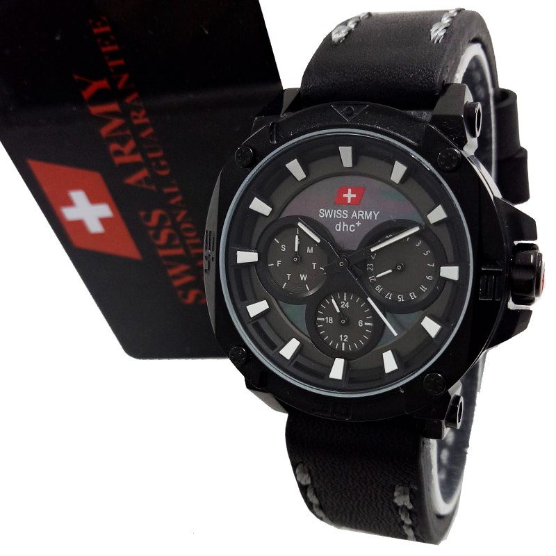 Jam Tangan Original Swiss Army SA2168 - Hitam Garis Putih