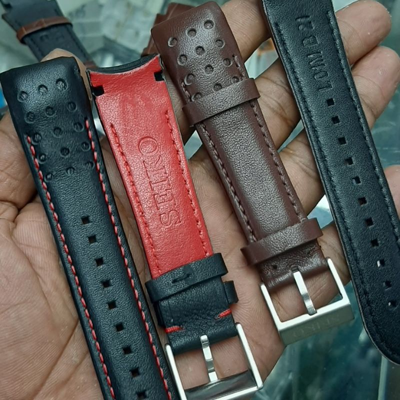 Tali kulit jam tangan seiko Barcelona berkaulitas