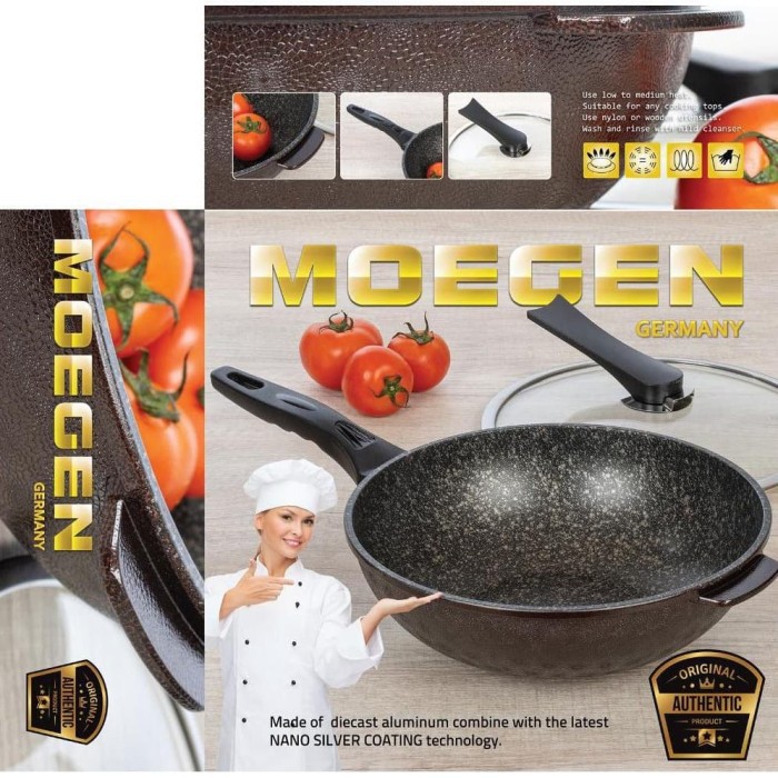 PANCI MOEGEN GERMANY / PANCI WOK PAN MURAH / PANCI LAPISAN MARBLE TEBAL