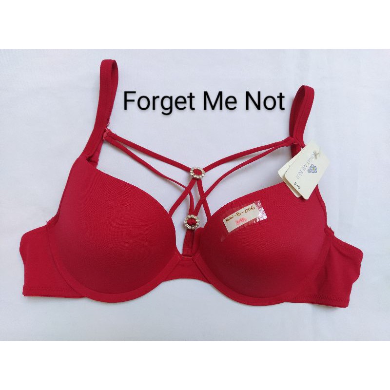 Forget Me Not Bra 34B Busa Tebal Merah Push Up Multiway Strap
