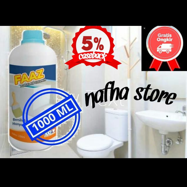 perbersih kerak keramik / pembersih keramik toilet / disinfektan toilet / pembersih lantai faaz 1lt