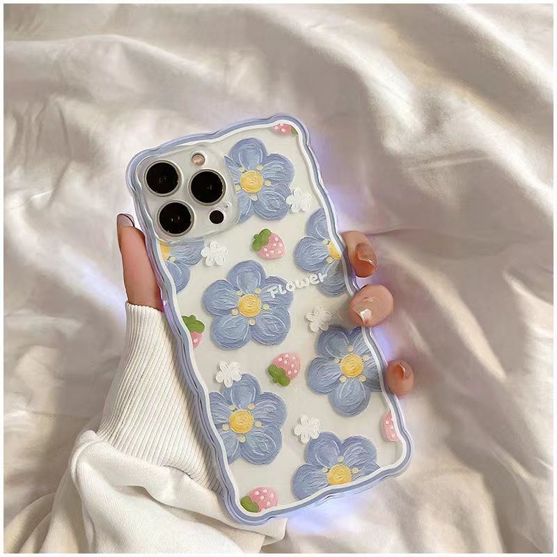 Soft Case Transparan Motif Bunga Untuk IPhone 13 Pro Max Mini / 12 / 11 / XS / XR / X / 8 / 7 / 6 / 6s / Plus SE2020