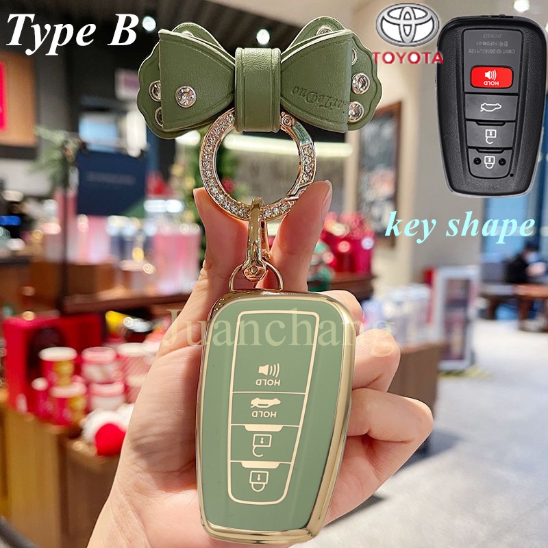 Casing Kunci Remote Mobil Bahan Tpu Untuk Toyota Highlander XLE Corolla Prius Camry CHR LE Cross Camry TRD 2019 Rav4 Avalon Altis Land Crui