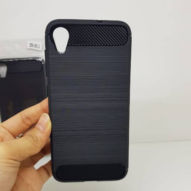 Slim Fit Carbon Zenfone Live L1 Asus ZA550KL 5.5&quot; Fiber Soft Case Zenfone Live L2 ANTI MELAR