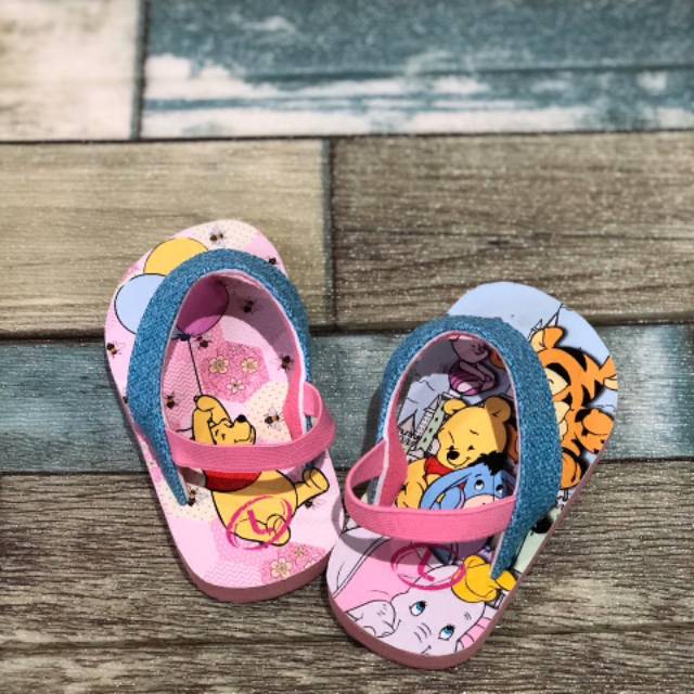 Sandal jepit anak Winnie the Pooh, sandal anak Solo, Loklin Solo, sandal Loklin, flip flop anak