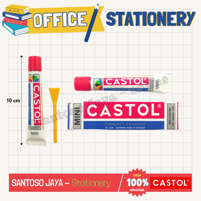 

Lem Kuning CASTOL Tube 14 ccm - Glue CASTOL MINI Contact Adhesive 14 cc