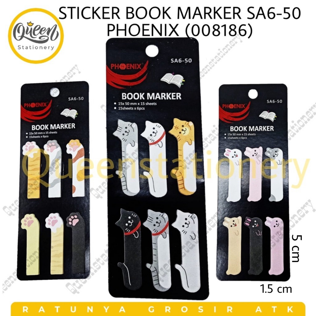 

STICKER BOOK MARKER SA6-50 PHOENIX (008186) / PEMBATAS BUKU / BOOKMARKER / PENANDA BUKU