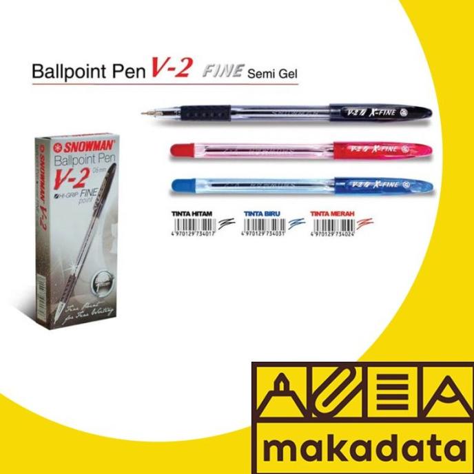 

:0:0:0] BALLPOINT | BOLPEN | PULPEN SNOWMAN V-2 (12 PCS) MURAH