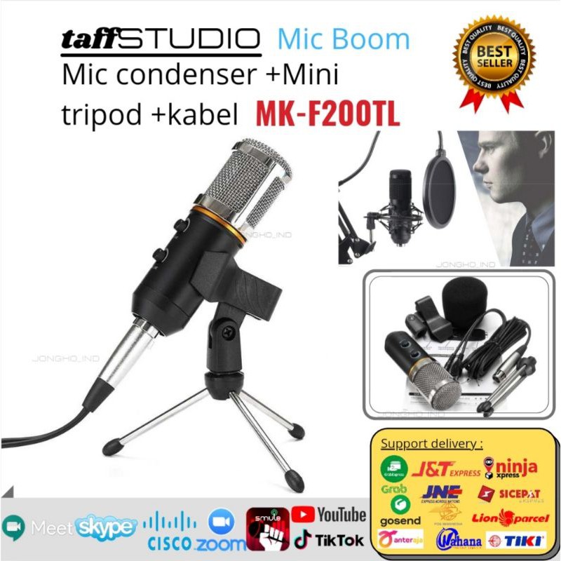 microphone condenser mic karaoke with stand MK-F200TL original mikrofon podcast youtuber karoke