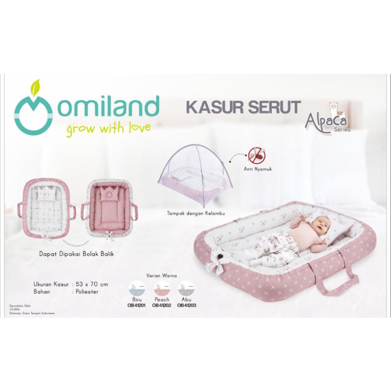 Omiland Kasur Bayi Serut + Kelambu Alpaca Series