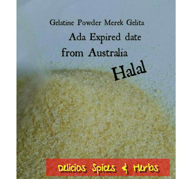 

31.87-Kue- Gelatin Powder / Gelatin Bubuk Gelita Brand-100Gram -Terlengkap-Termurah-Dijamin.