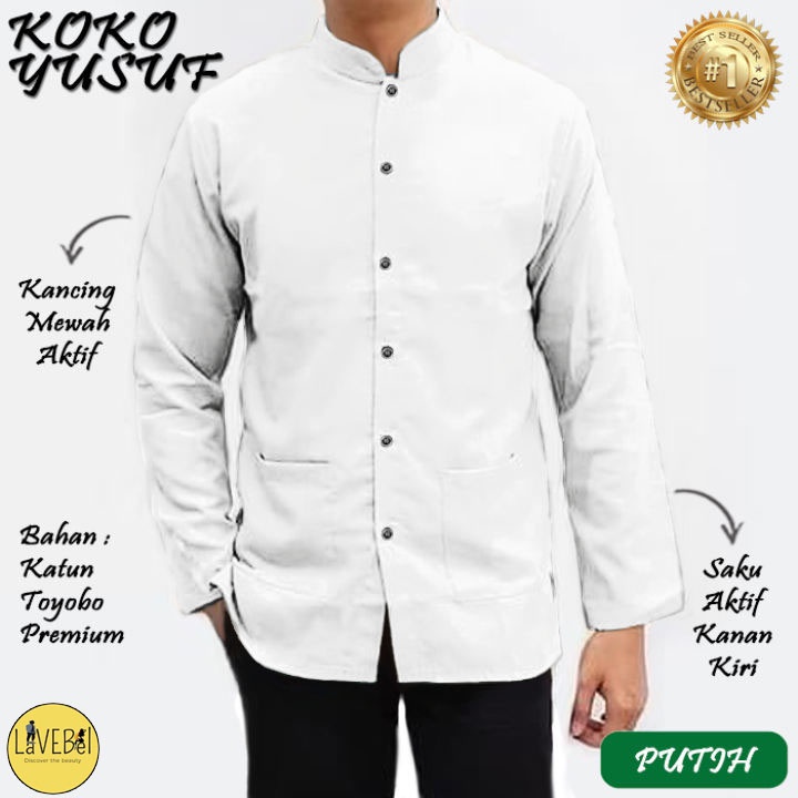 LVB - (GRATIS ONGKIR &amp; COD) Baju Koko YUSUF /uk.M,L,XL,XXL,3XL/TERBAIK,TERLARIS,TERMURAH/ALWI/Baju Muslim Pria KOKO KATUN Lengan Panjang/Muslimin/koko Ukuran JUMBO/Toyobo Premium/TERBARU 2021/25749-25755/ Sweet Ideal Style