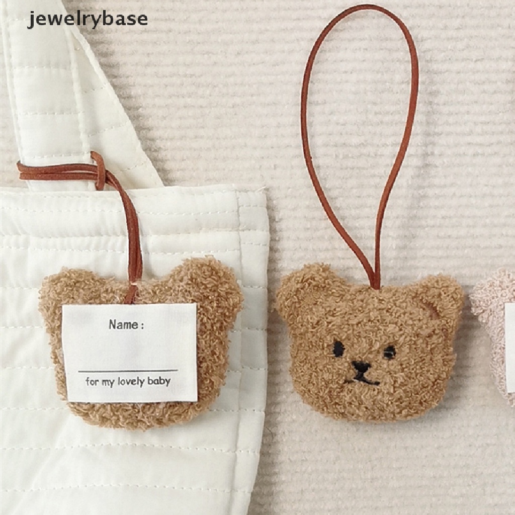 1 Pc Gantungan Kunci Bentuk Kepala Beruang Bahan Plush Untuk Tas Wanita