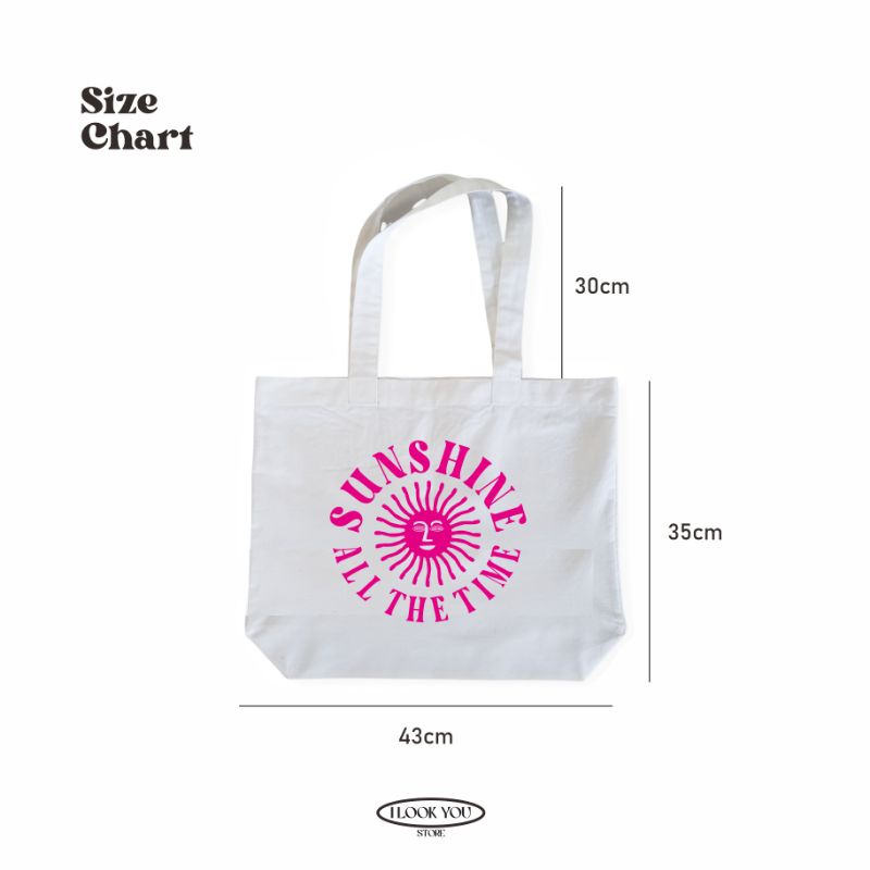 TOTEBAG Sunshine CASUAL Tote Bag Aesthetic Kekinian Tote bag Landscape Muat Laptop