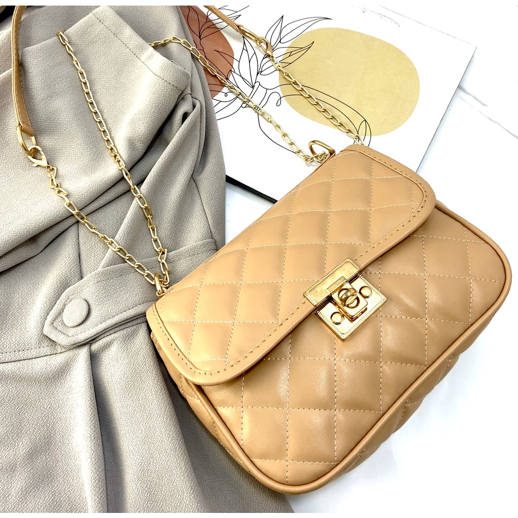 LORNA BAG SLING BAG TAS SELEMPANG WANITA TALI RANTAI TAS WANITA BORDIR TAS WANITA JAIT JAIT