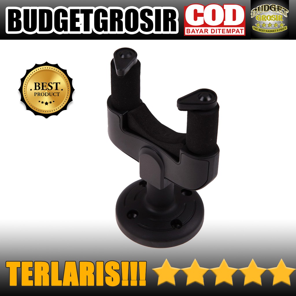 Gantungan Dinding Gitar Back Holder Rack - GF-011 - Black--TaffSTUDIO