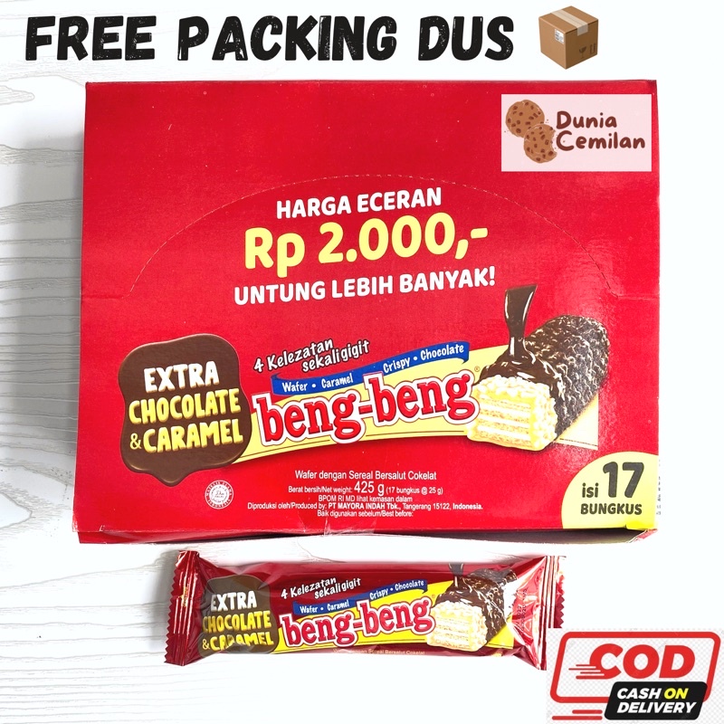 [TERMURAH!] Beng Beng NEW 1 PAK (17pcsX25gr) - Wafer Chocolate Caramel