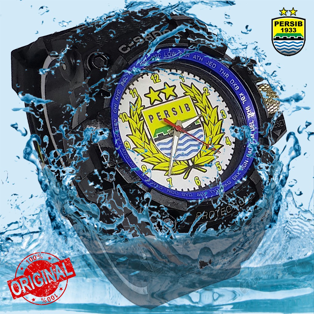 { BEST QUALITY } JAM PERSIB OUTDOOR LIST BIRU MOTIF PERSIB SAYAP PUTIH