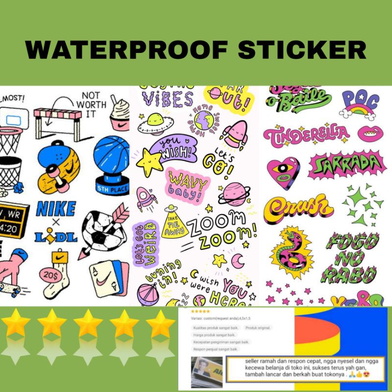 

WATERPROOF ANTI AIR STIKER KARTUN LUCU KEREN ISI 50 BUAH 3 LEMBAR untuk laptop hp journal note