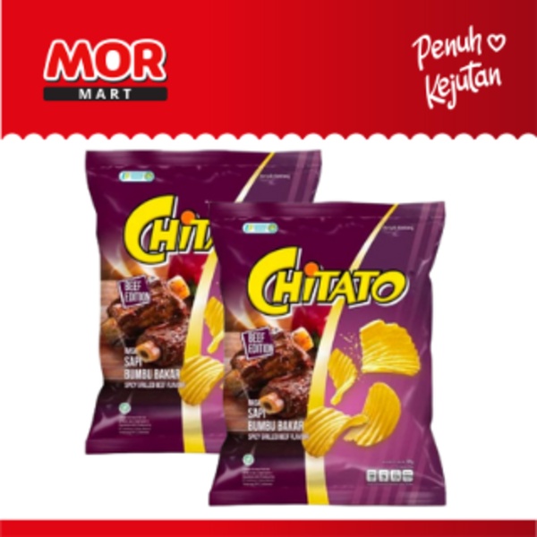 

DAPAT 2 CHITATO Rasa Sapi Bumbu Bakar Spicy Grilled Beef Flavour 68 gr