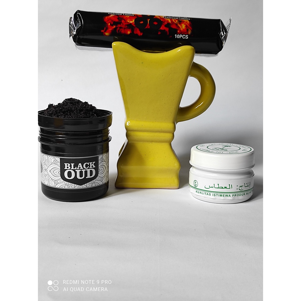 PAKET BAKHOOR BLACK OUD MAGHRIBI dengan MABKHARA plus ARENG MAGIC