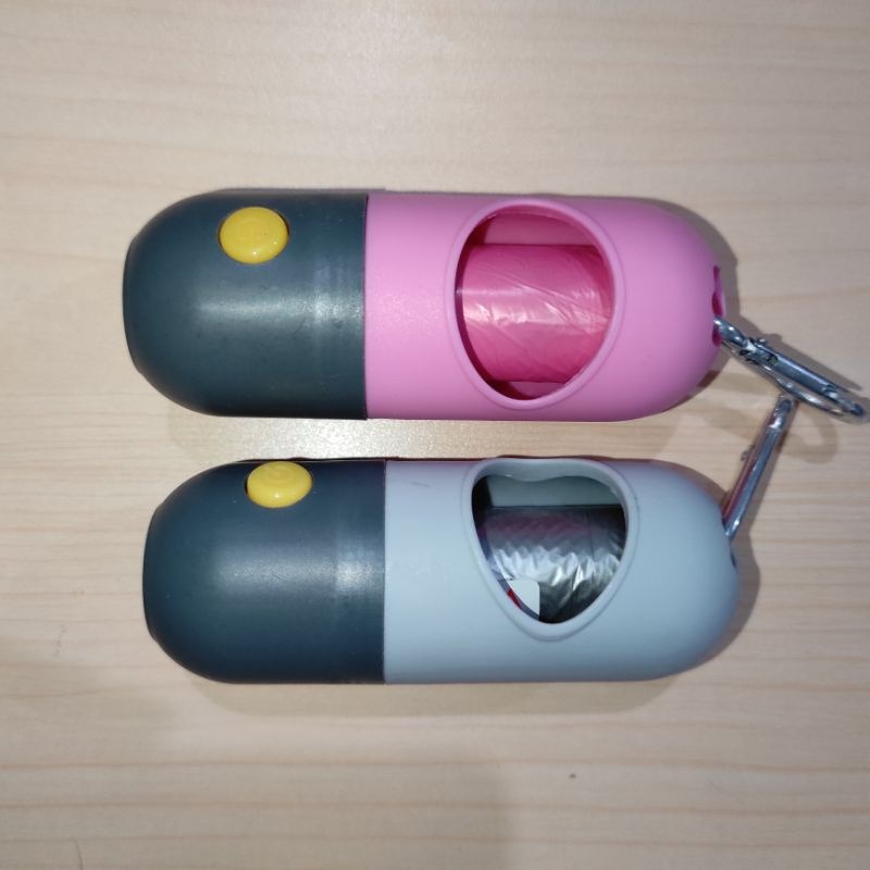 Flaslight poop bag dispenser / tempat plastik poop ada senternya